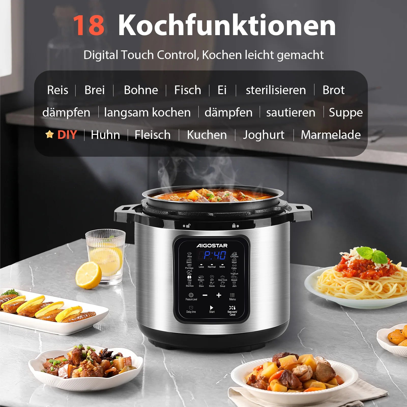 18-in-1 6L Aigostar Cooker – Easy & Fast