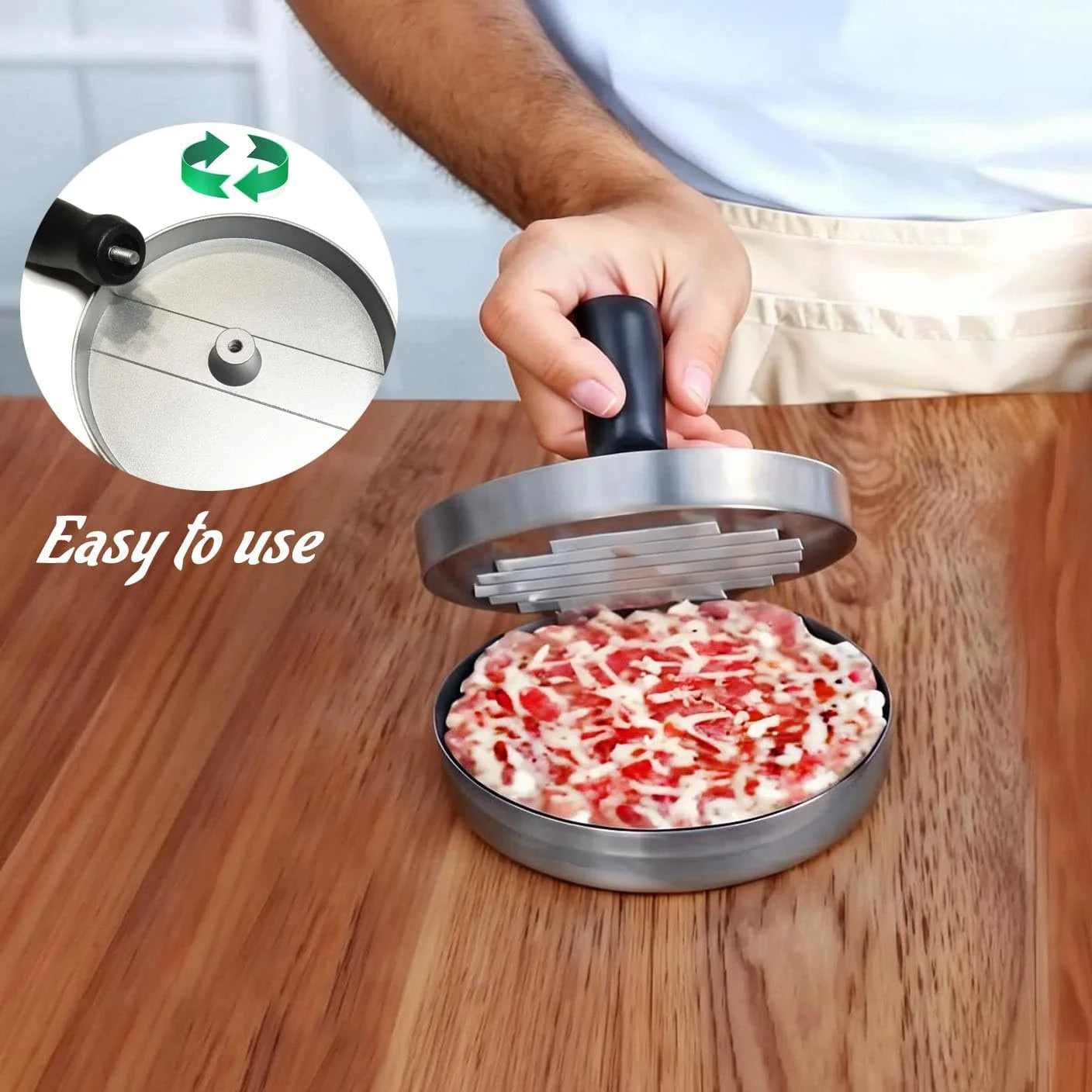 Aluminum Burger Press – Hamburger Patty Maker for BBQ & Kitchen