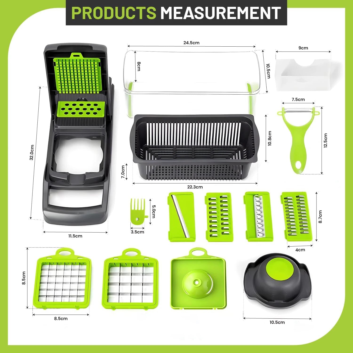 All-in-One Vegetable Cutter 12-in-1 – Slice, Chop & Shred Easily!
