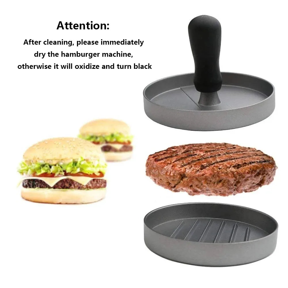 Aluminum Burger Press – Hamburger Patty Maker for BBQ & Kitchen