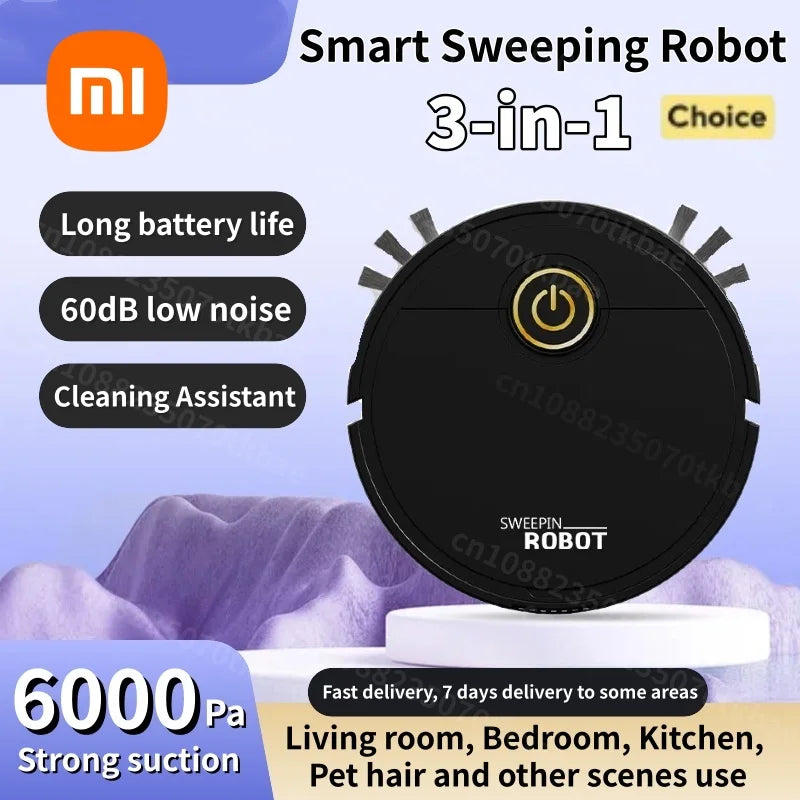 Xiaomi Robot Vacuum Cleaner – 3-in-1 Sweep, Mop & Suction, 6000Pa