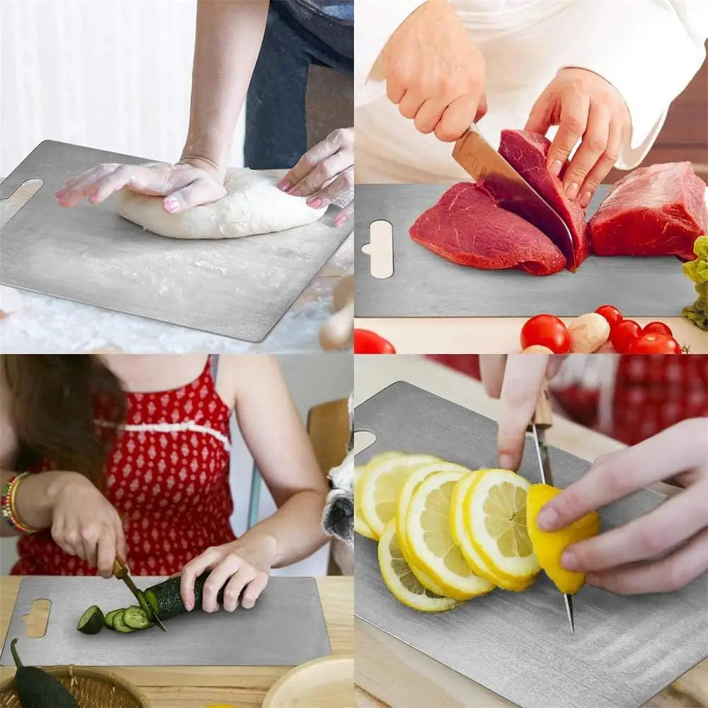 Titanium Double-Sided Cutting Board – Stainless Steel, Food Grade
