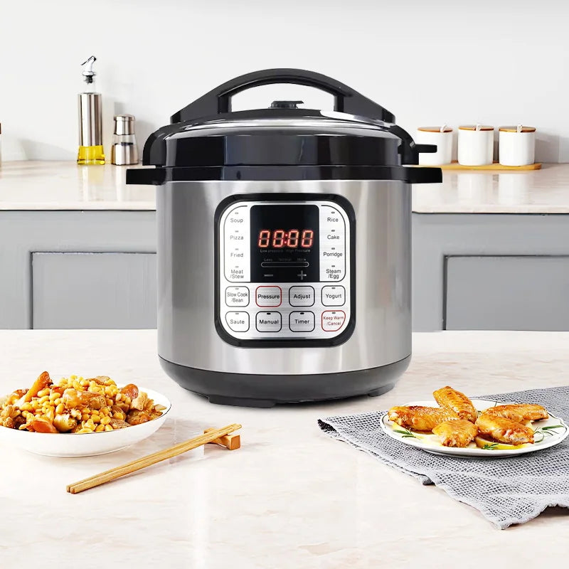 Electric Multi-Cooker 6L – Stainless Steel, Soup, Rice & Meal Heater