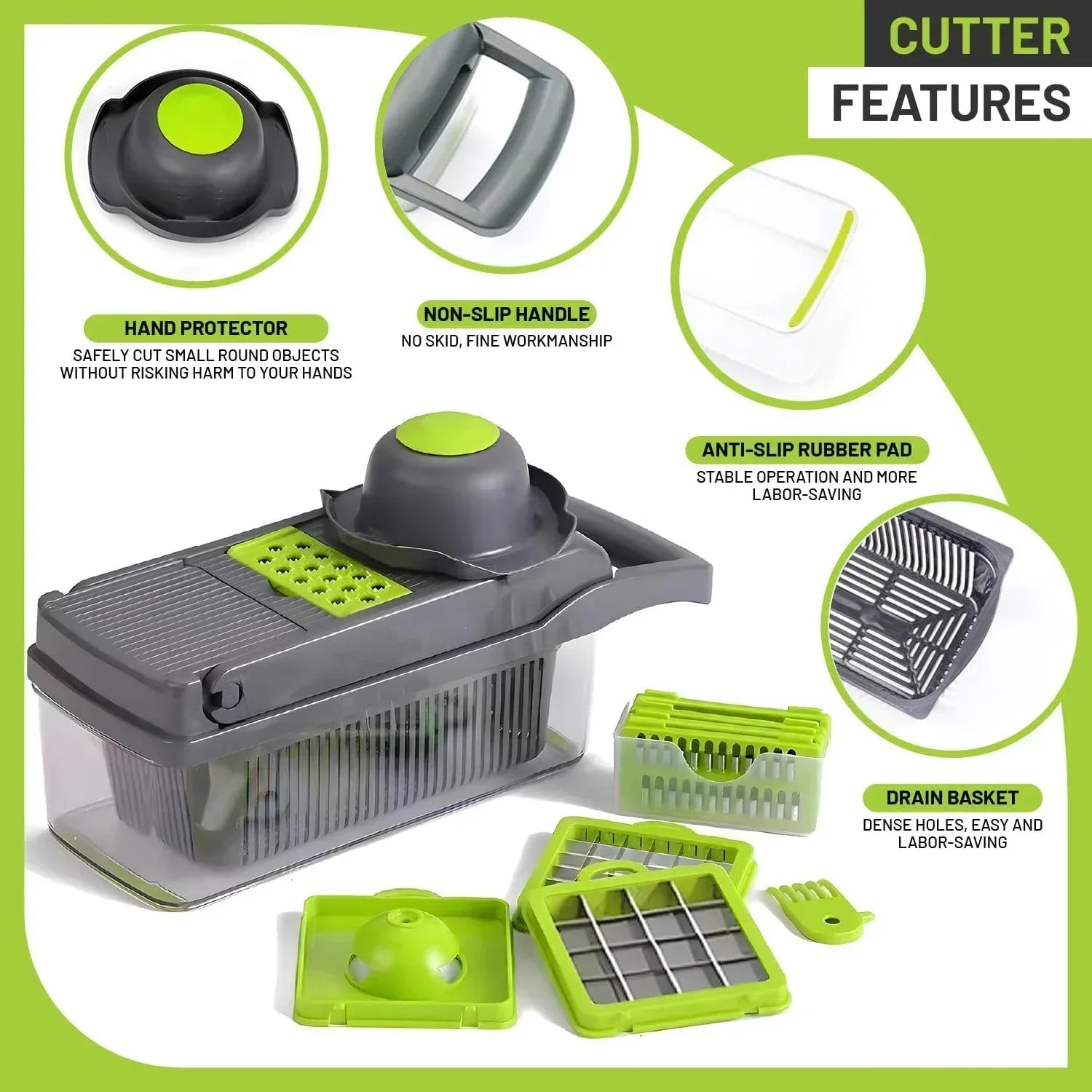 All-in-One Vegetable Cutter 12-in-1 – Slice, Chop & Shred Easily!