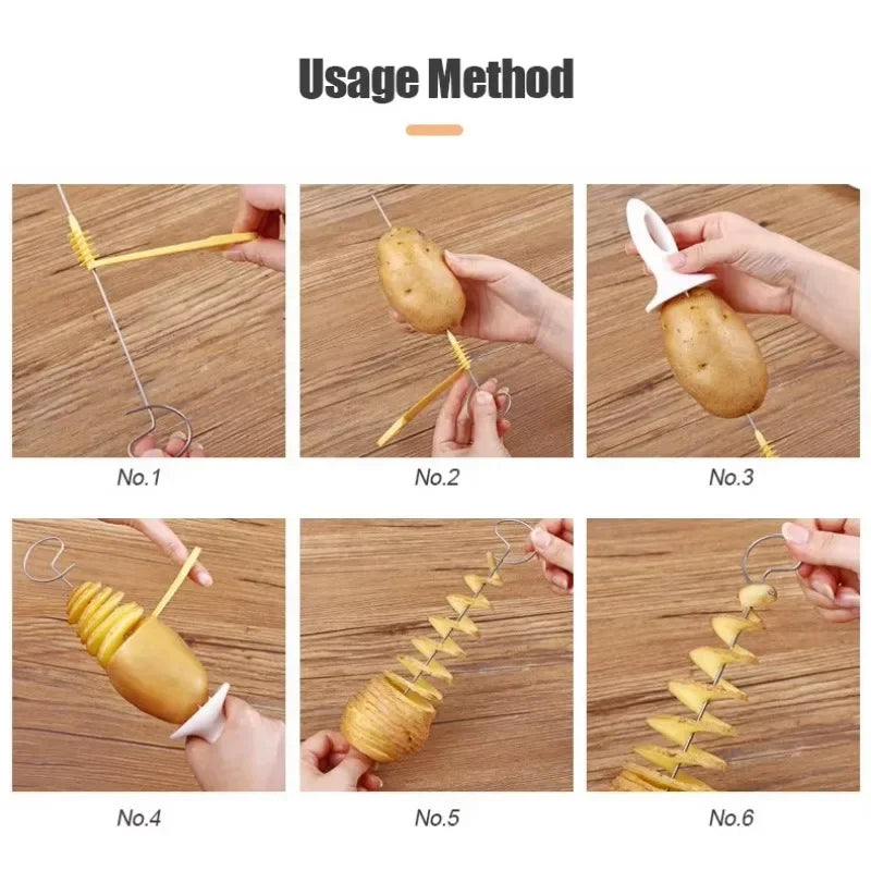 Whirlwind Potato Spiral Cutter – Creative Vegetable Slicer