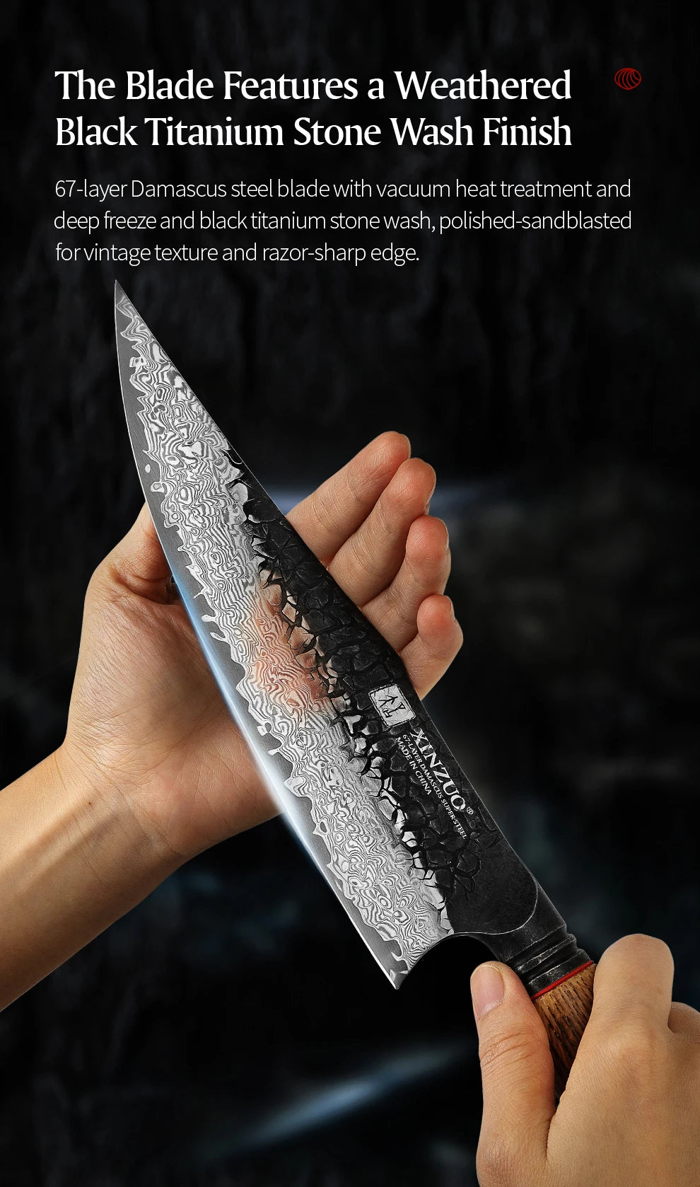 Damascus Steel Kitchen Knife Set 1–5pcs – 10Cr15CoMov Core