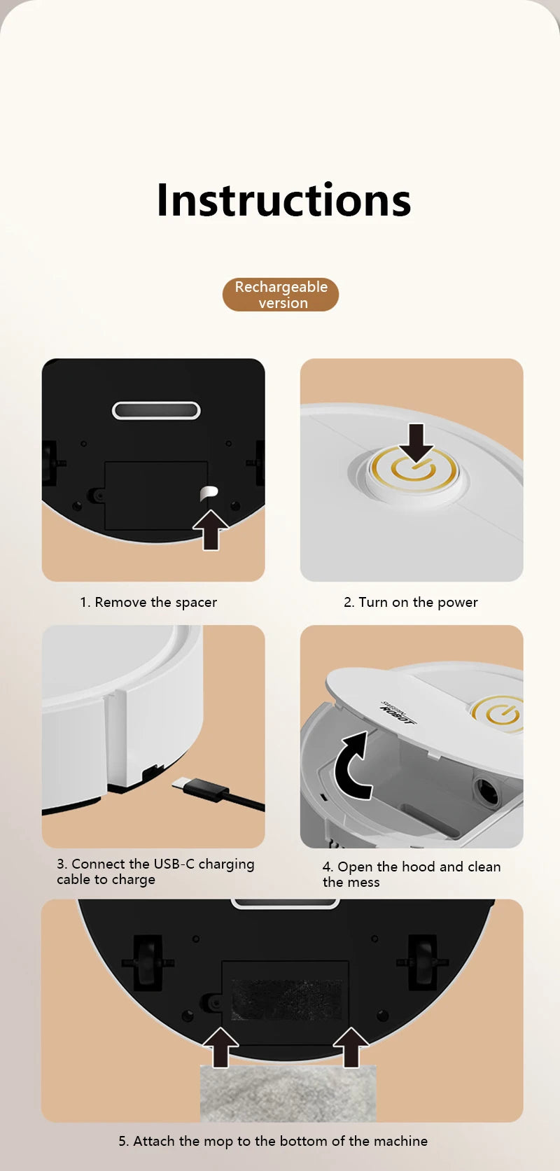 Xiaomi Robot Vacuum Cleaner – 3-in-1 Sweep, Mop & Suction, 6000Pa