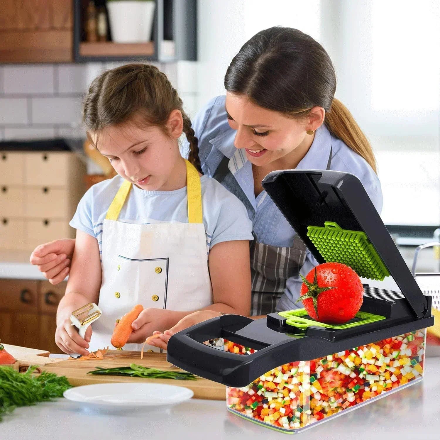 All-in-One Vegetable Cutter 12-in-1 – Slice, Chop & Shred Easily!