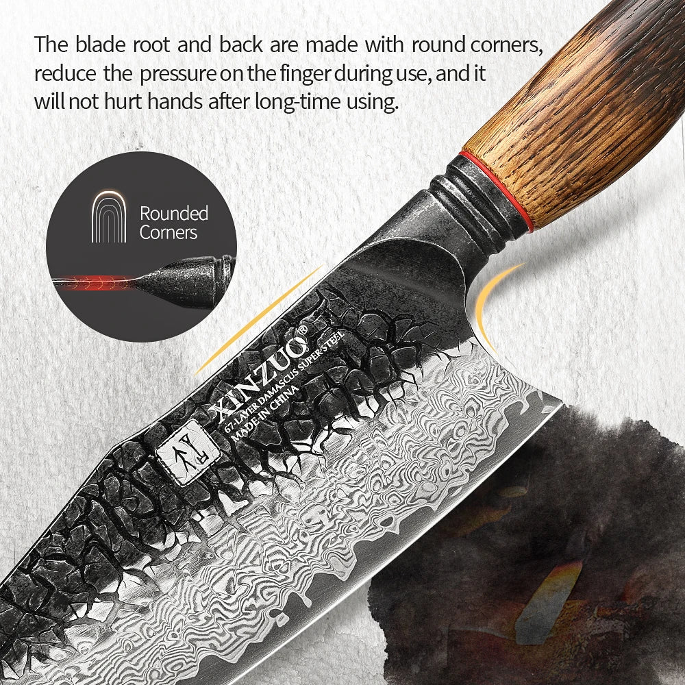 Damascus Steel Kitchen Knife Set 1–5pcs – 10Cr15CoMov Core