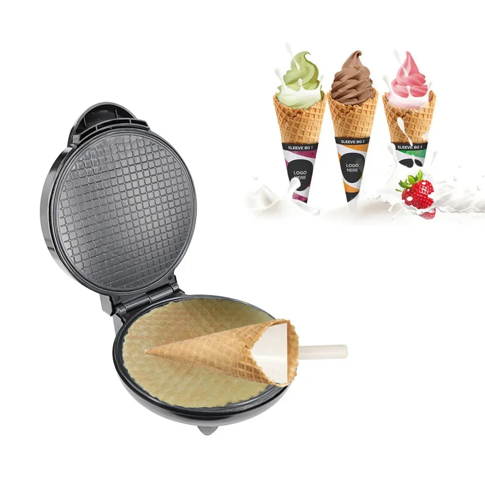 Electric Egg Roll & Waffle Maker – DIY Crepes & Sandwiches (EU Plug)