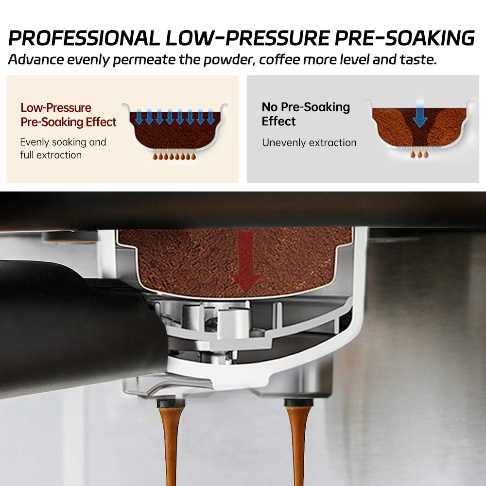Cafelffe Coffee Maker – Espresso & Cappuccino with Milk Frother