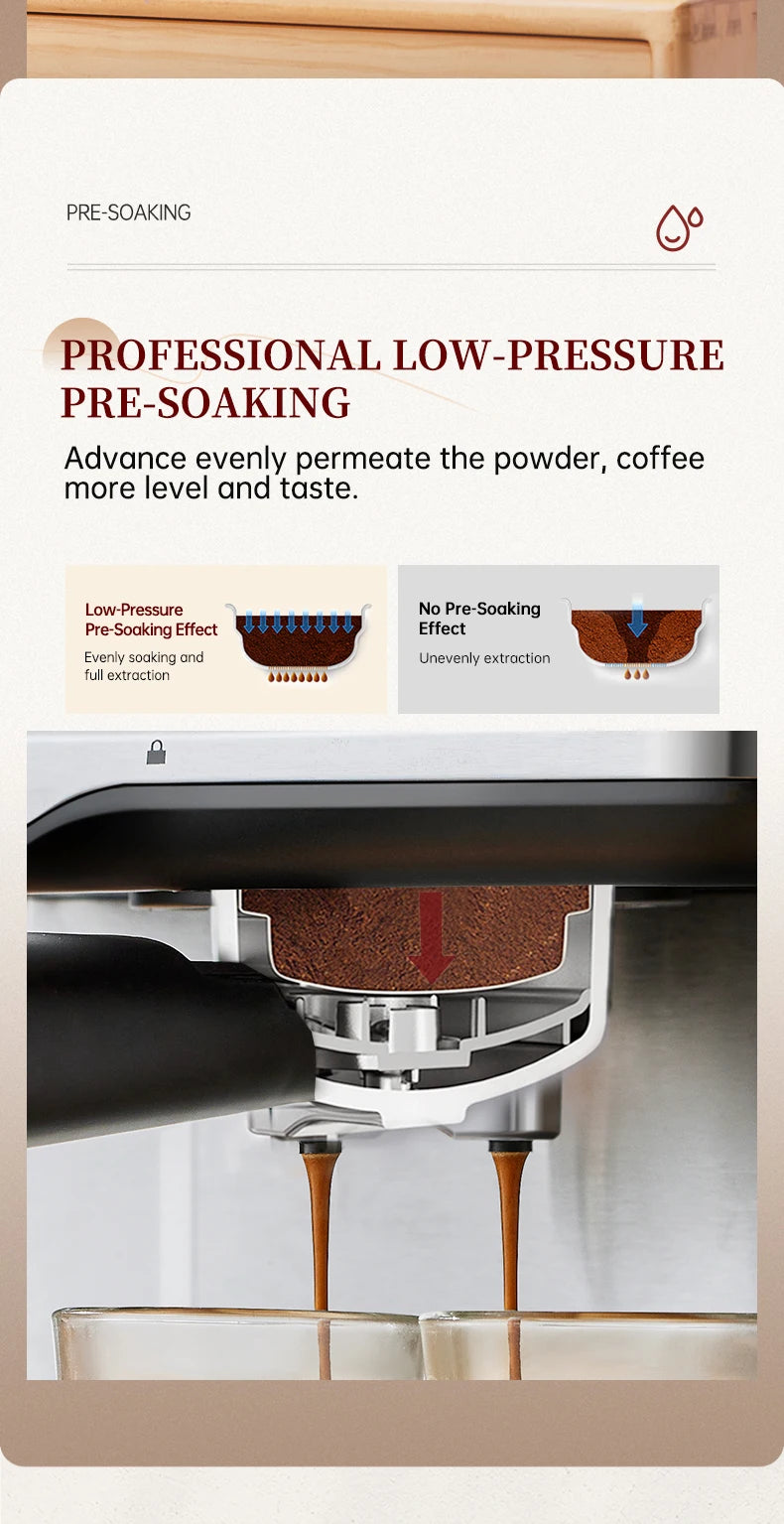 Cafelffe Coffee Maker – Espresso & Cappuccino with Milk Frother