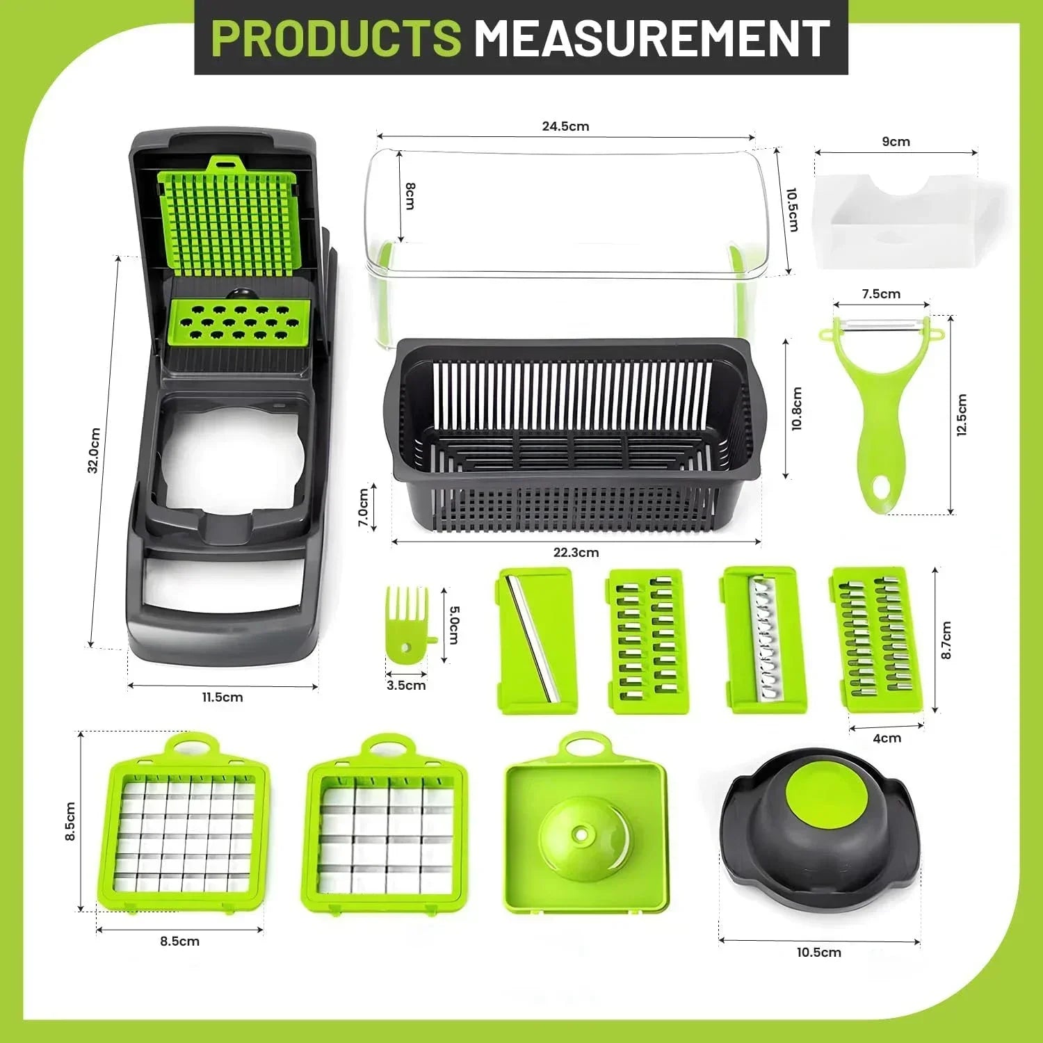 All-in-One Vegetable Cutter 12-in-1 – Slice, Chop & Shred Easily!