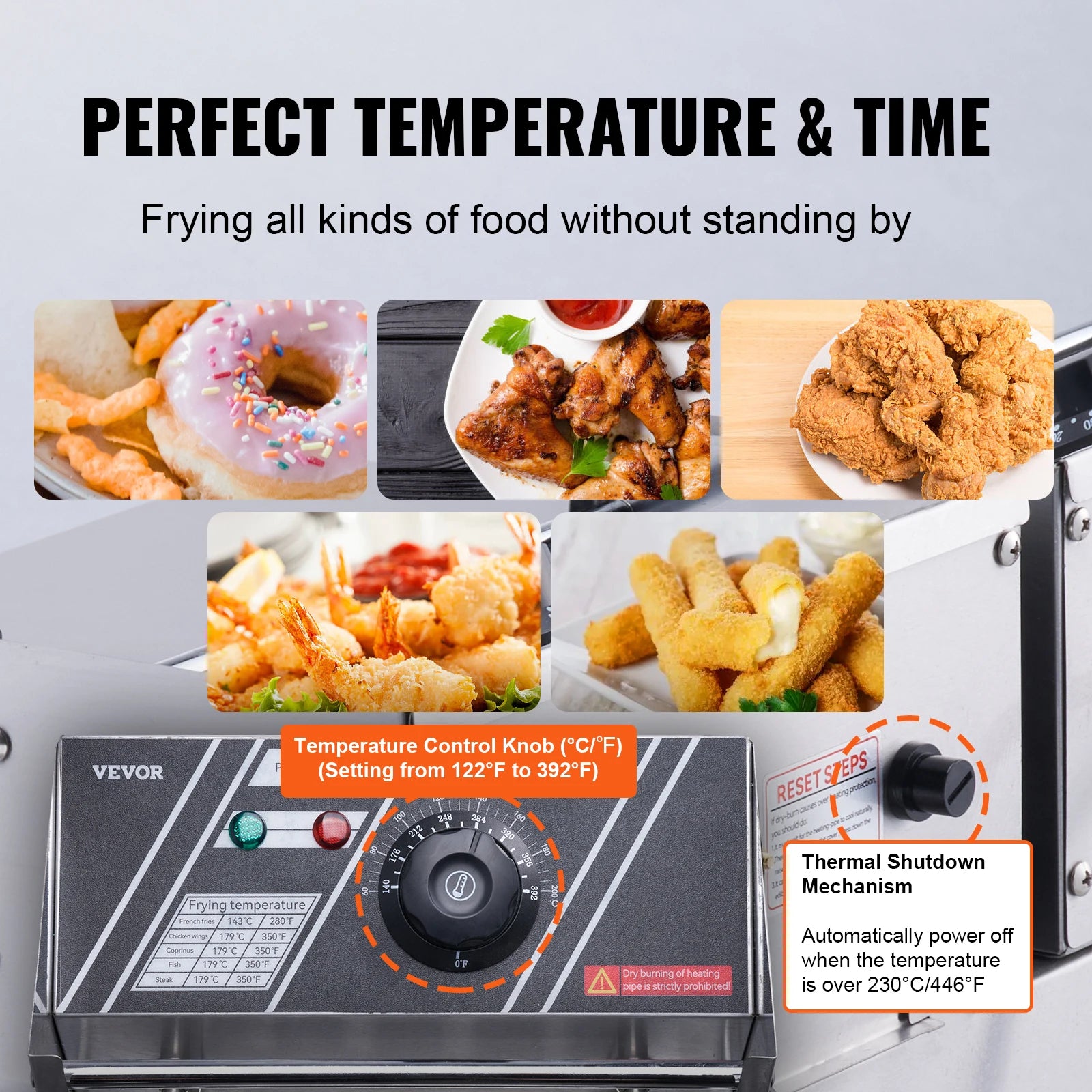 SucceBuy 12L 3000W Commercial Electric Deep Fryer – Dual Tank