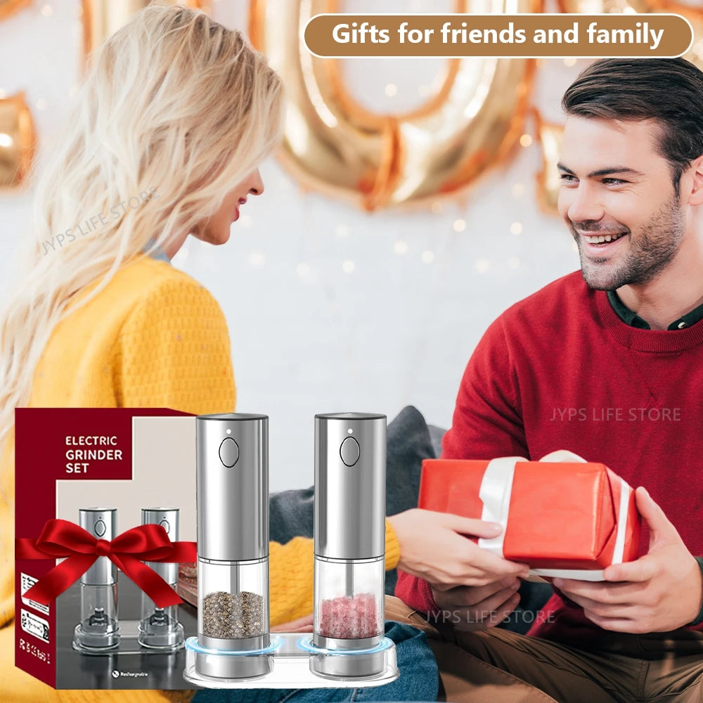Stainless Steel Electric Pepper Mill – Adjustable Coarseness, USB Charging