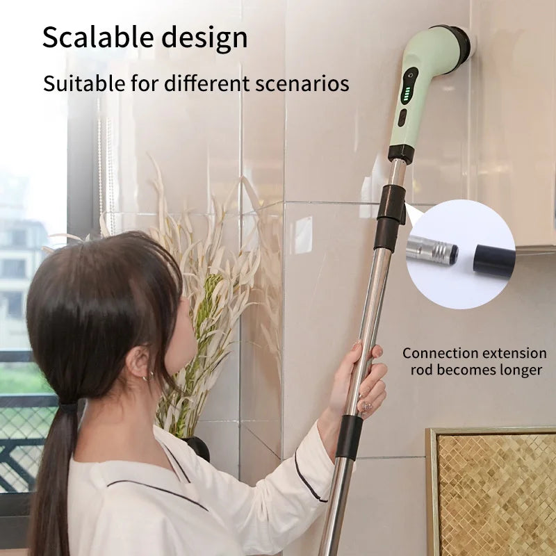 Electric Spin Cleaning Brush – 9 Attachments for Home & Kitchen