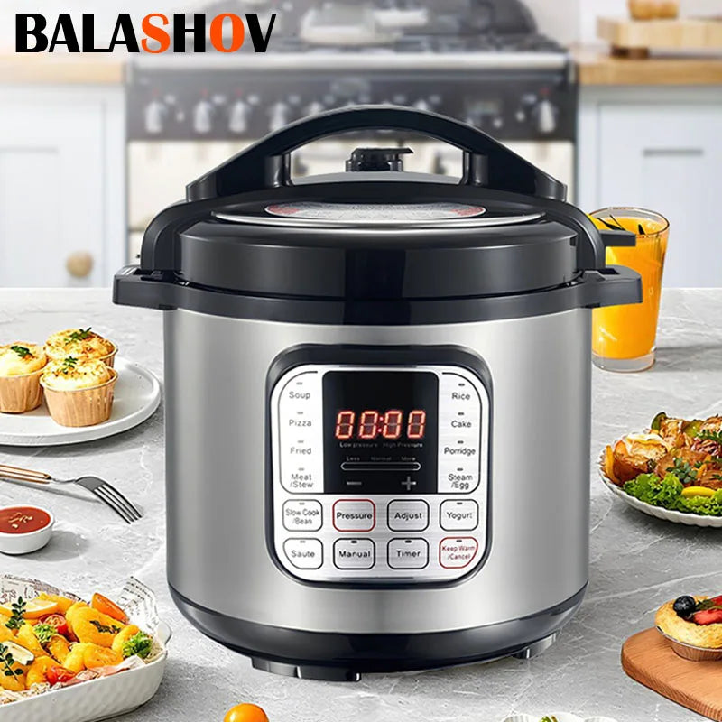 Electric Multi-Cooker 6L – Stainless Steel, Soup, Rice & Meal Heater