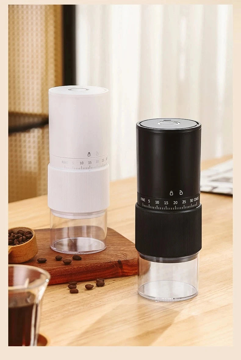 Electric Coffee Grinder – Portable, USB Rechargeable, 30-Level Adjustment