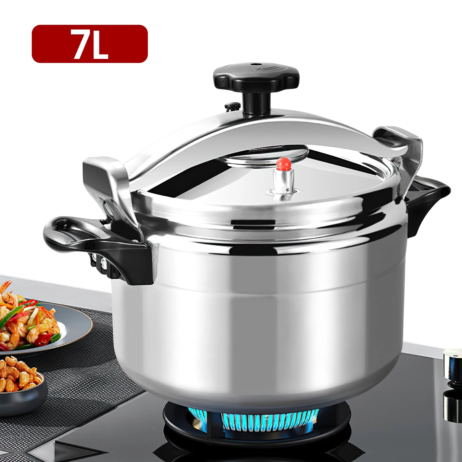 Explosion-Proof 7L Pressure Cooker – Aluminum, Multi-Purpose Use