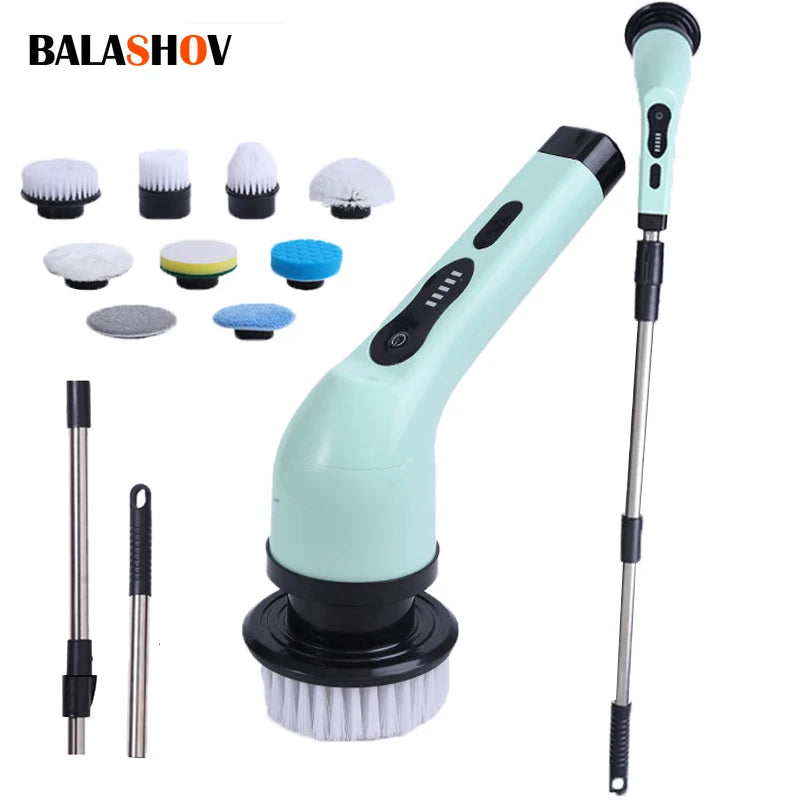 Electric Spin Cleaning Brush – 9 Attachments for Home & Kitchen
