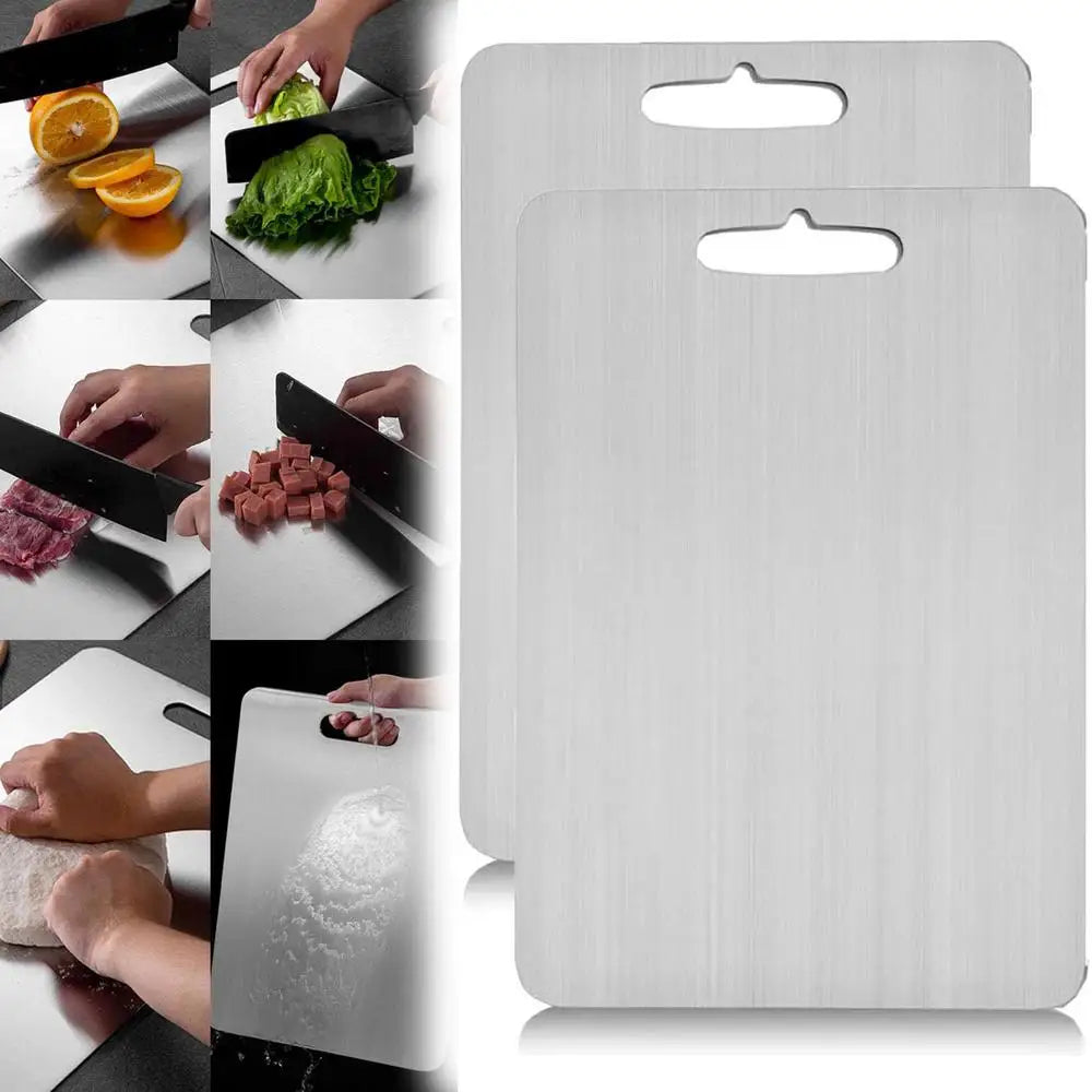 Titanium Double-Sided Cutting Board – Stainless Steel, Food Grade