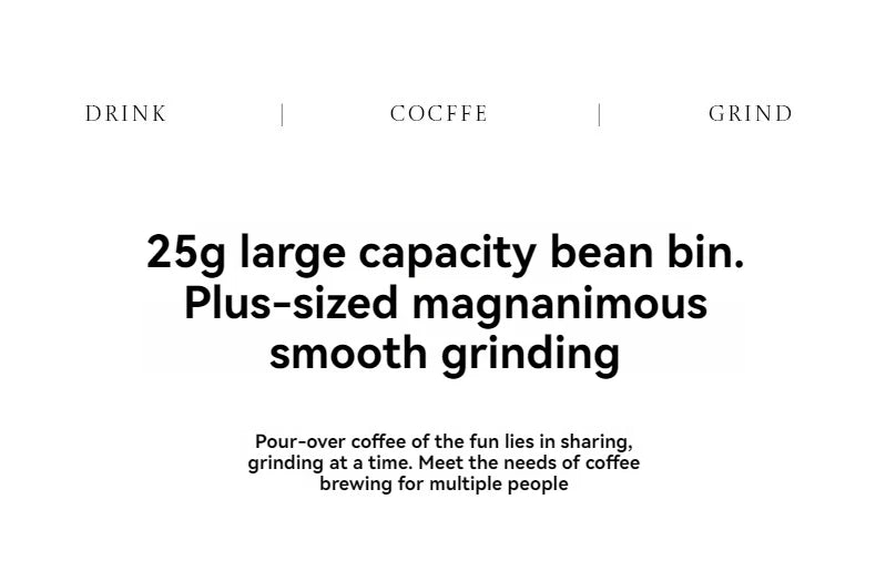 Electric Coffee Grinder – Portable, USB Rechargeable, 30-Level Adjustment