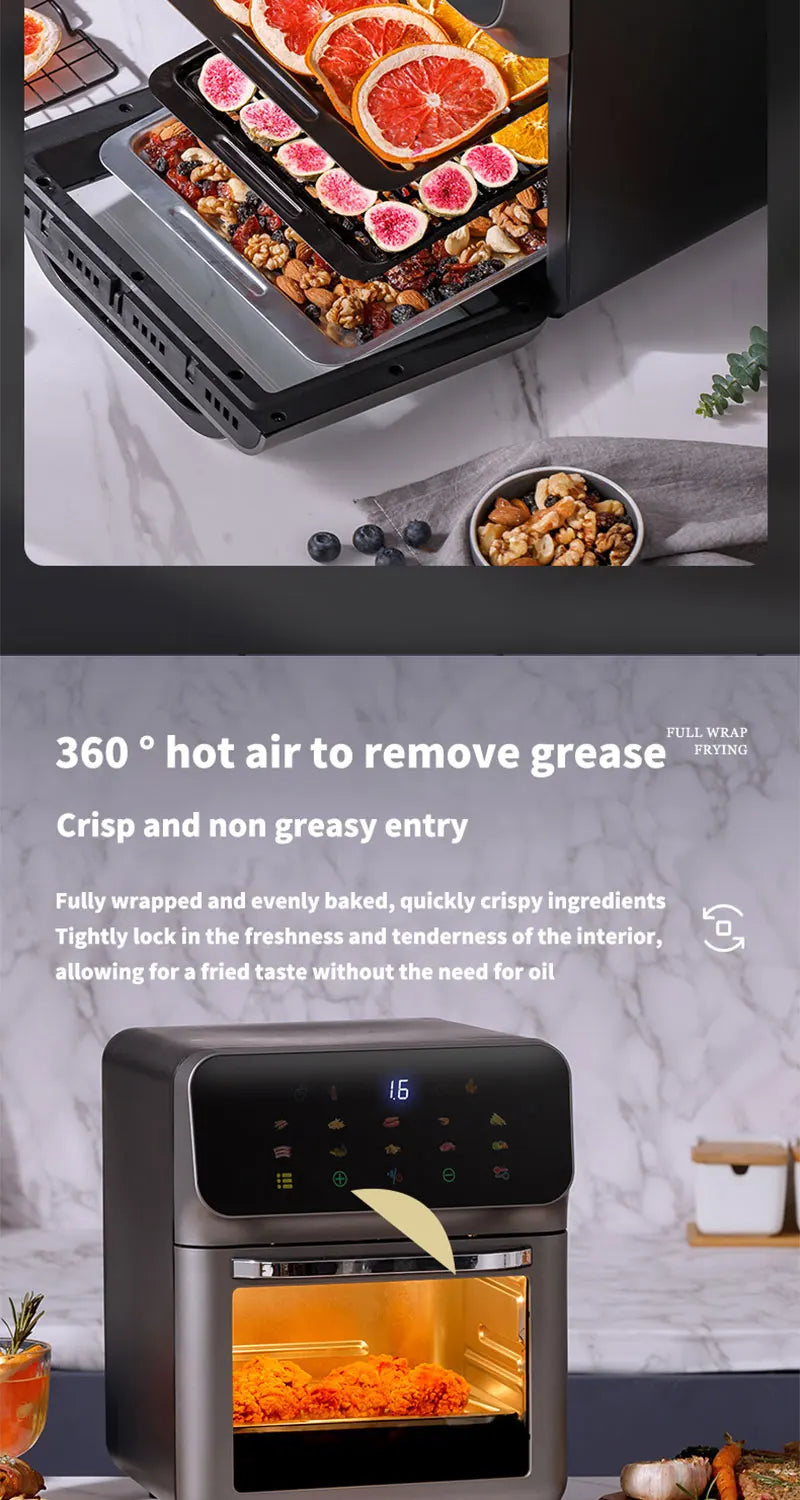 10L Electric Air Fryer – Oil-Free 360° Convection Oven