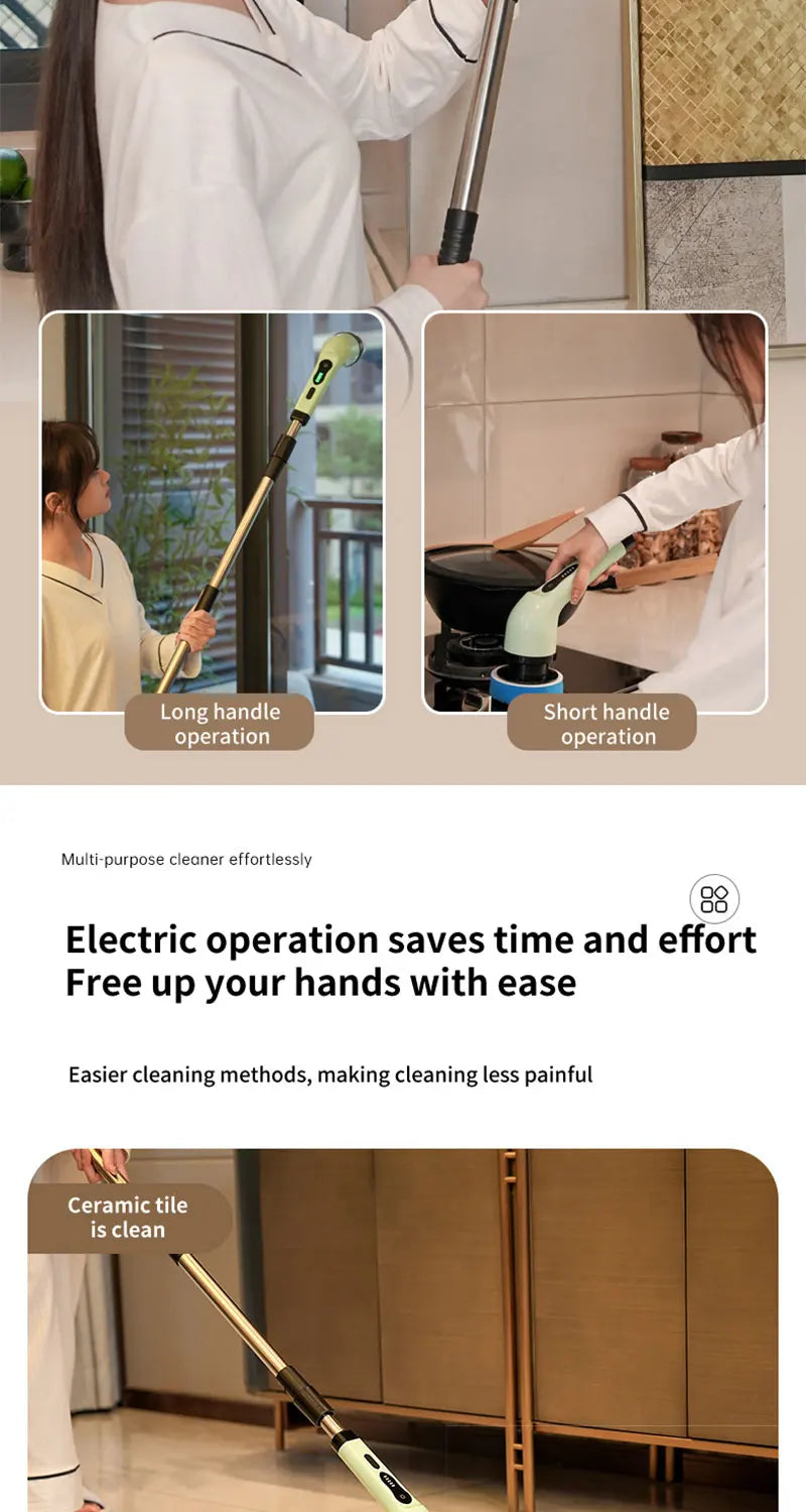 Electric Spin Cleaning Brush – 9 Attachments for Home & Kitchen