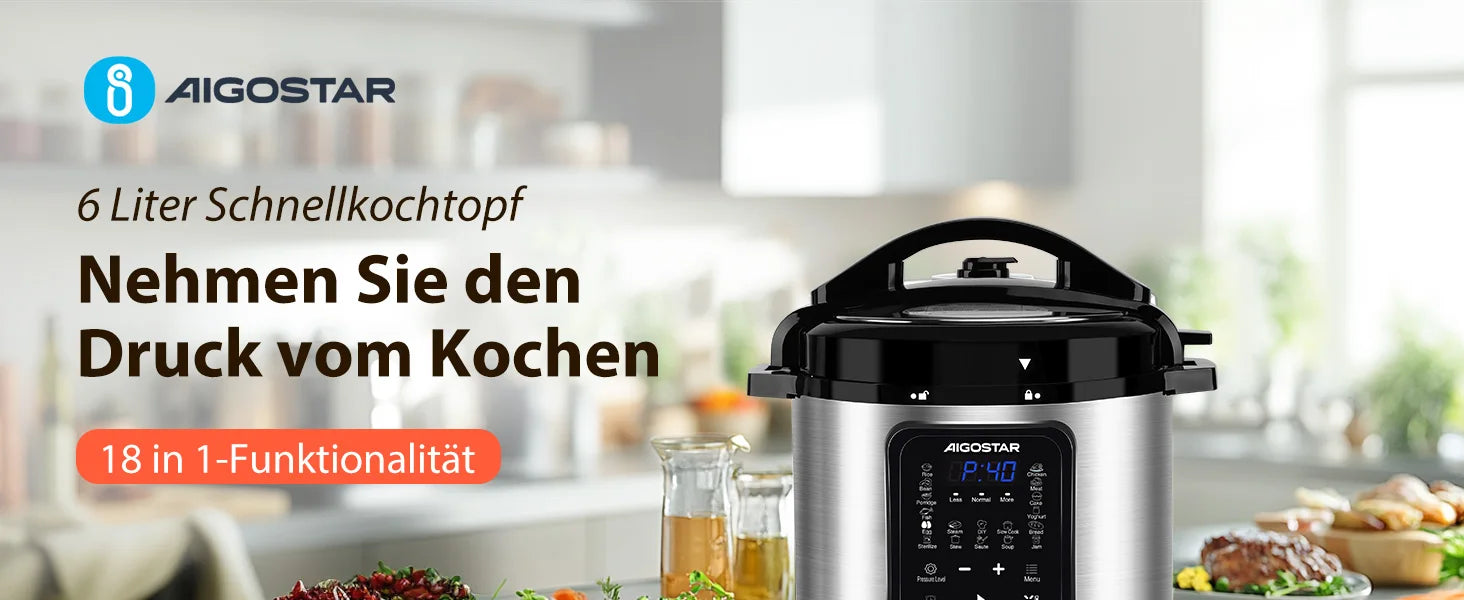 18-in-1 6L Aigostar Cooker – Easy & Fast