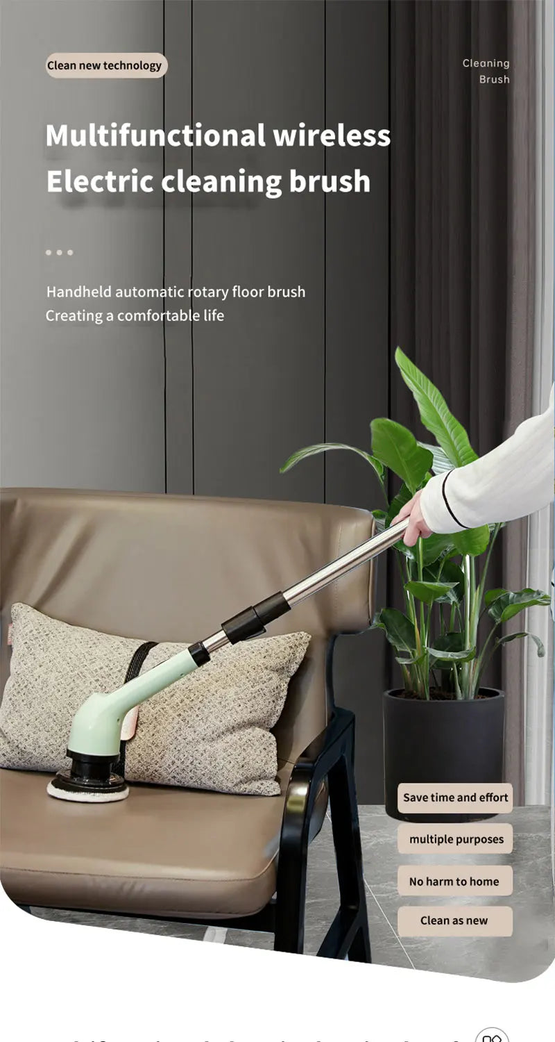 Electric Spin Cleaning Brush – 9 Attachments for Home & Kitchen